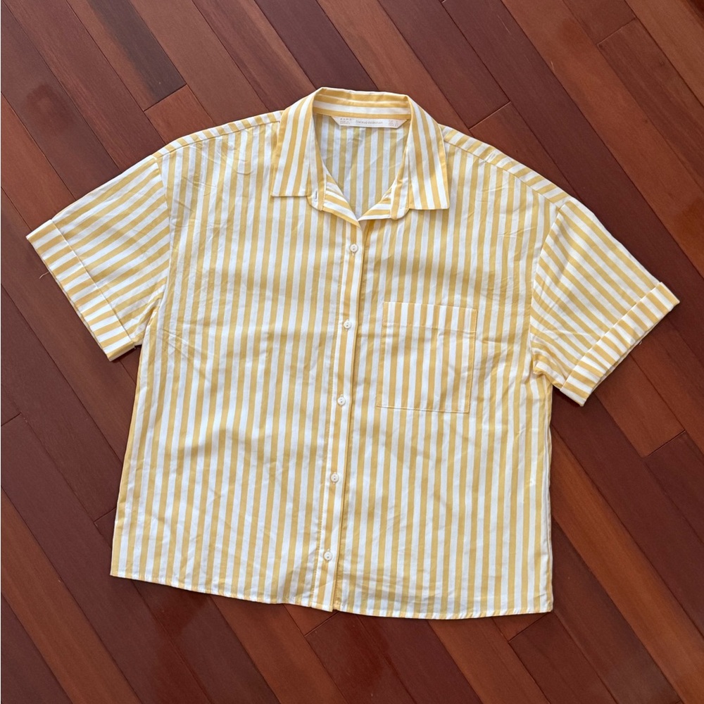 Zara 100% Cotton Casual Button Down Shirt